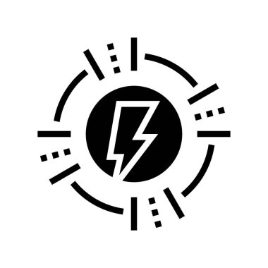 şimşek enerjisi logo simgesi vektör illüstrasyonunu kaydediyor