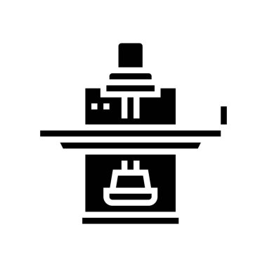 floroskop radyoloji sembolü vektör çizimi düz