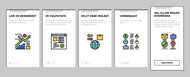 Gemideki Sunum Simgeleri Hakkında Vektör Ayarla