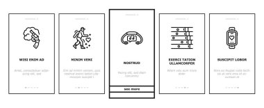 Çalışan Atletik Spor Pano Simgeleri Ayarlama Vektörü