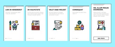 Tedarik Zinciri Yönetimi Bindirme Simgeleri Vektörü Ayarla