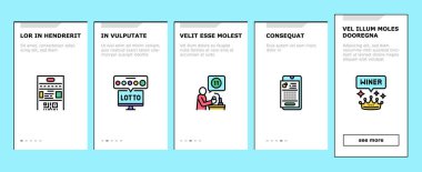 Piyango Kumar Oyunu Simge Bindirmedeki Vektörü Ayarla