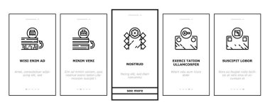 Ayna Kurulumu Bindirme Simgeleri Vektörü Ayarla