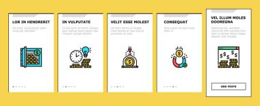 Varlık Finans Sermayesi Bindirme Simgeleri Vektörü Ayarla