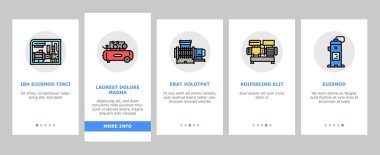 Hava Sıkıştırıcı Araç Bindirme Simgeleri Vektörü Ayarla