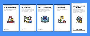 Lojistik İş Bindirme Simgeleri Vektörü Ayarladı