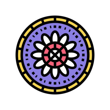 boho astrolojik renk ikonu vektör çizimi