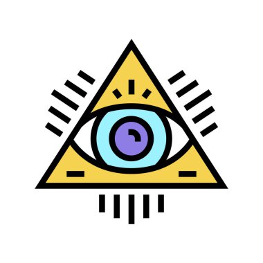 Madalya astrolojik renk ikonu vektör illüstrasyonu