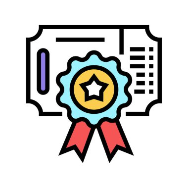 kart bonus renk ikonu vektör illüstrasyonu