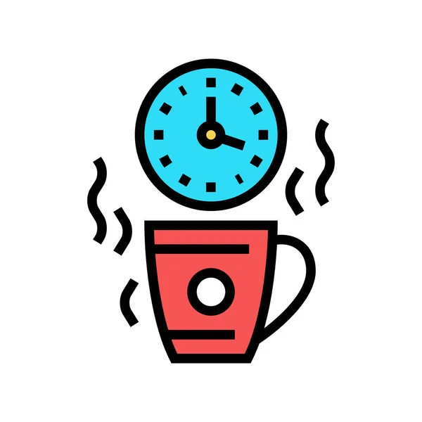 Café romper foro icono de color vector ilustración — Vector de stock