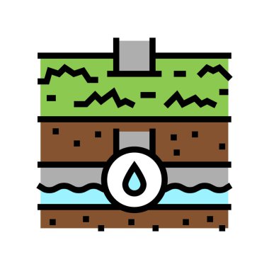 su iletişimi kara rengi vektör illüstrasyonu