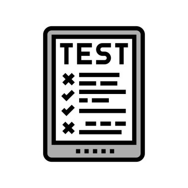 çevrimiçi test renk vektör illüstrasyonu