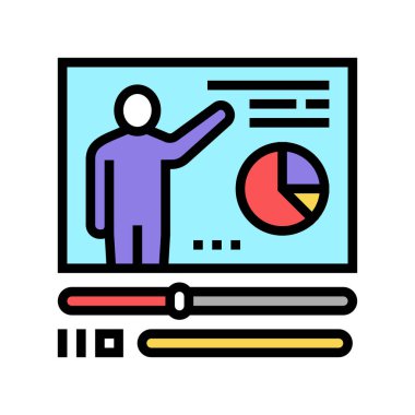 video eğitimi ders rengi vektör illüstrasyonu