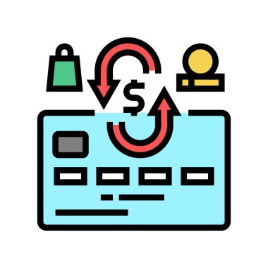 nakit geri kart renk vektör illüstrasyonu