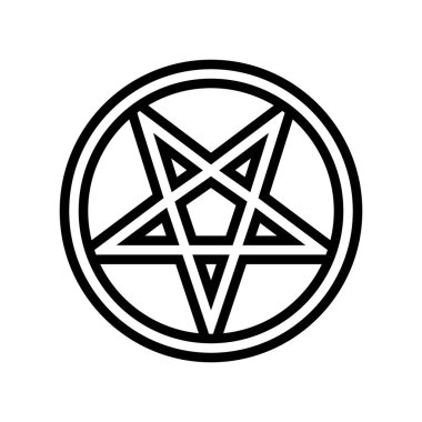 mistik süs çizgisi ikon vektör çizimi