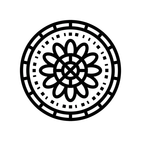 Boho astrolojik çizgi ikon vektör çizimi — Stok Vektör