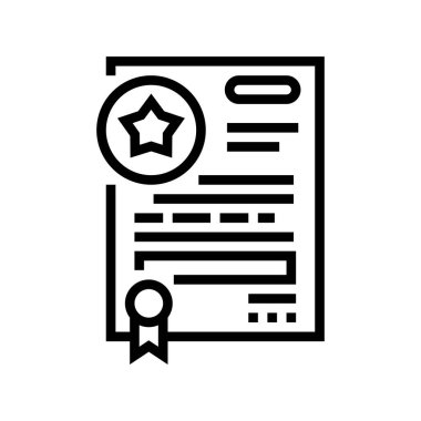 sözleşme bonus satırı ikon vektör illüstrasyonu