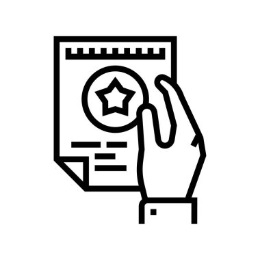 Broşür bonus satırı ikon vektör çizimi