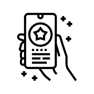 telefon uygulaması bonus satır vektör illüstrasyonu