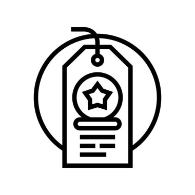 etiket satışı bonus satır ikon vektör çizimi