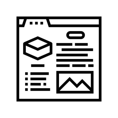 karakteristik sabit hat ikon vektör illüstrasyonu