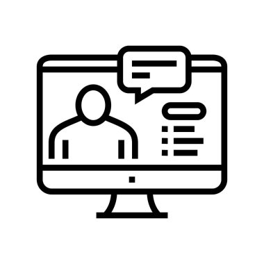 çevrimiçi eğitim çizgisi vektör illüstrasyonuName