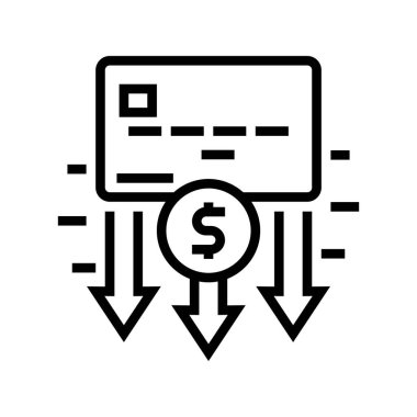 Fonların geri çekilmesi kart çizgisi vektör illüstrasyonu