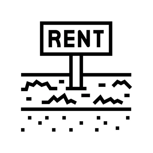 Rent land line icon vector illustration — Stock Vector