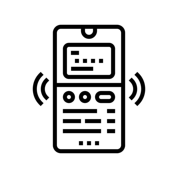 Telefon bağlayıcı kart satırı ikon vektör çizimi — Stok Vektör