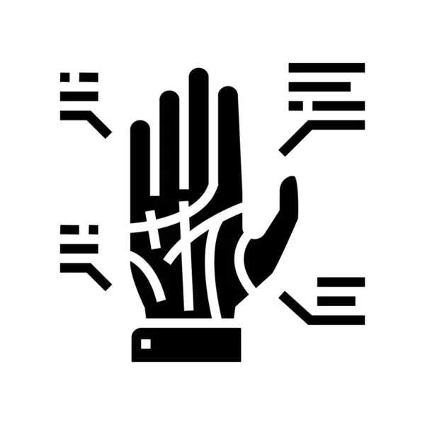 Palmistry astrologische Glyphen-Symbol-Vektor-Illustration — Stockvektor