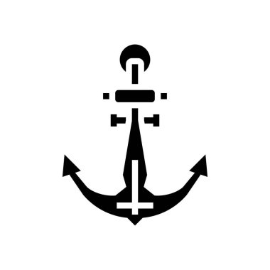 anchor port simgesi vektör illüstrasyonu