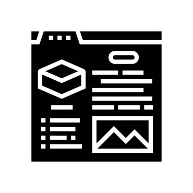 karakteristik özellikler simge vektör illüstrasyonuna iniyor