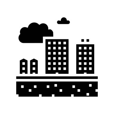 konut alanı arazi sembolü vektör illüstrasyonu