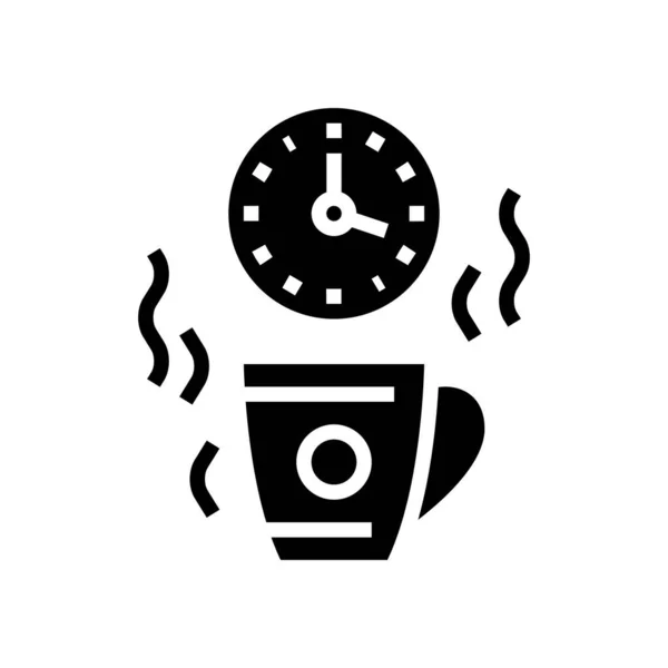 Café romper foro glifo icono vector ilustración — Vector de stock