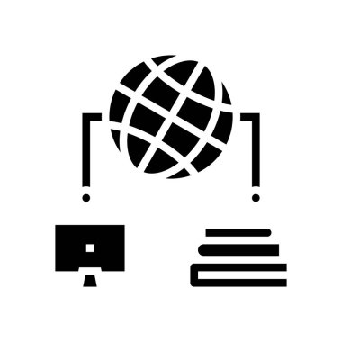 çevrimiçi eğitim sembolü vektör illüstrasyonu