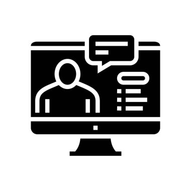 Çevrimiçi eğitim dersi sembolü vektör illüstrasyonuName