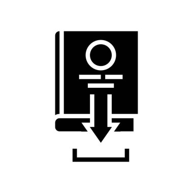 Eğitim kitabı simgesi vektör illüstrasyonu indiriliyor