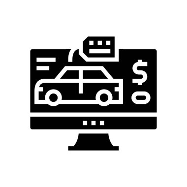 araba mağazası sembolü vektör çizimi