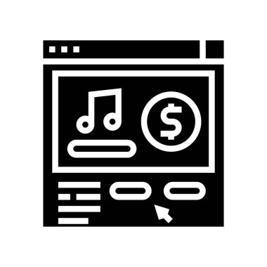 Müzik mağazası sembolü vektör illüstrasyonu