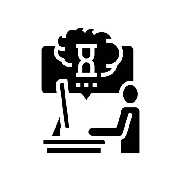 Brainstormen onderwijs glyph pictogram vector illustratie — Stockvector