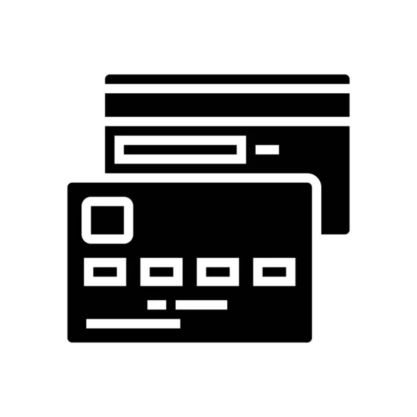 Illustrazione vettoriale icona glifo carta di credito — Vettoriale Stock