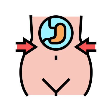 Kilo kaybı renk ikonu çizimi için mide küçültülüyor