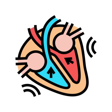 Sistem ole hastalığı renk ikonu vektör çizimi