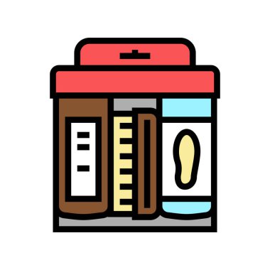 temizleme ayakkabı kiti renk vektör illüstrasyonu