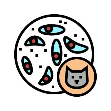 toxoplasmosis disease color icon vector illustration clipart