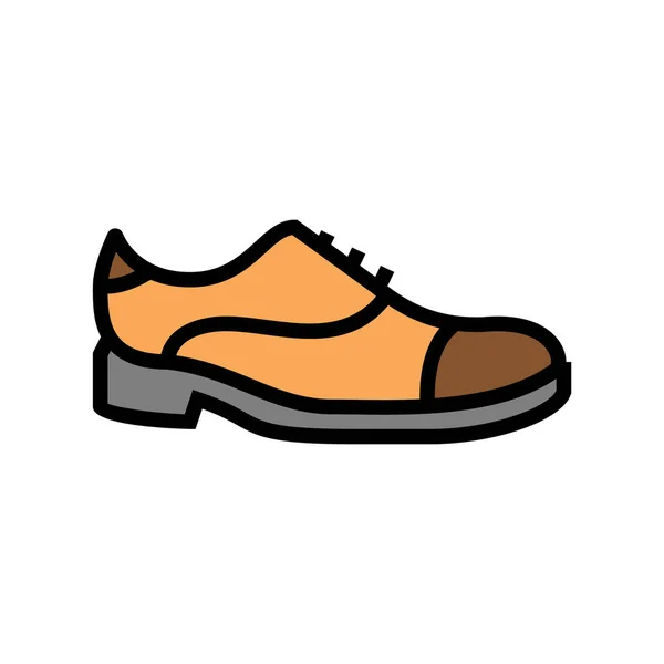 Δερμάτινο παπούτσι φροντίδα χρώμα εικονίδιο διάνυσμα εικονογράφηση — Διανυσματικό Αρχείο
