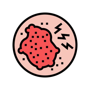 cilt kaşıntısı renk ikonu vektör çizimi