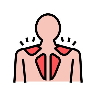 miyosit hastalığı renk ikonu vektör illüstrasyonu