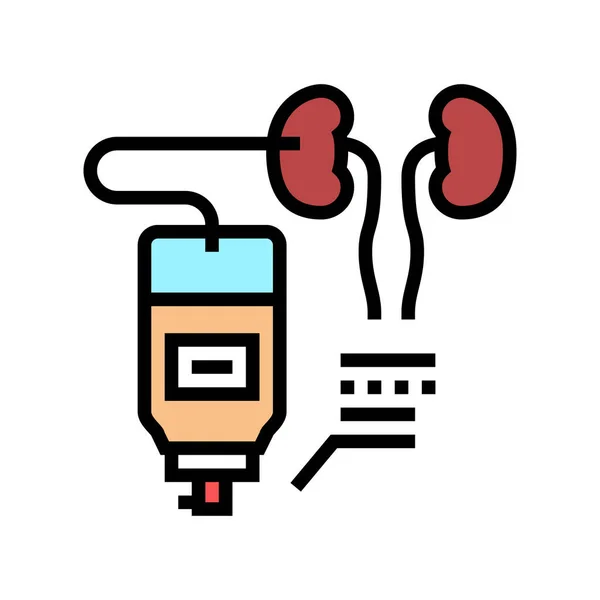 Nephrostomie-Krankheit Farbe Symbol Vektor Illustration — Stockvektor