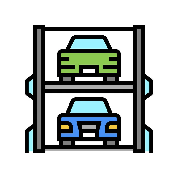 Modern multilevel parking color icon vector illustration — Stock Vector